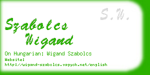 szabolcs wigand business card